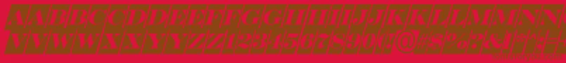 SerifertitulcmoblRegular Font – Brown Fonts on Red Background