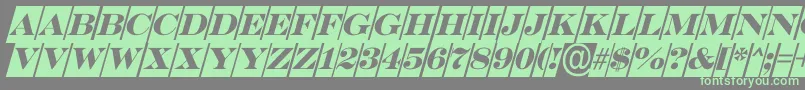 SerifertitulcmoblRegular Font – Green Fonts on Gray Background