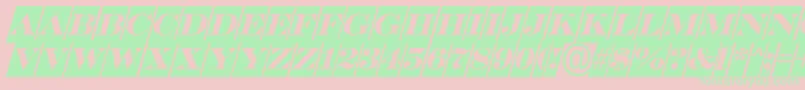 SerifertitulcmoblRegular Font – Green Fonts on Pink Background