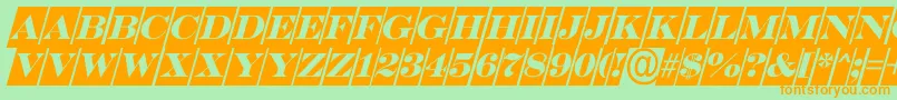 SerifertitulcmoblRegular Font – Orange Fonts on Green Background