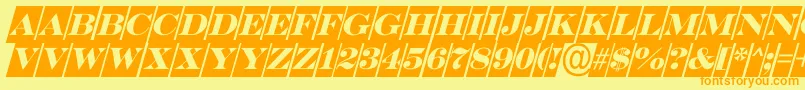SerifertitulcmoblRegular Font – Orange Fonts on Yellow Background