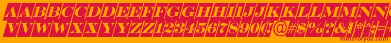 SerifertitulcmoblRegular Font – Red Fonts on Orange Background