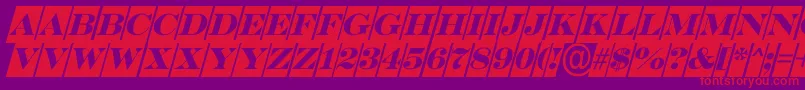 SerifertitulcmoblRegular Font – Red Fonts on Purple Background