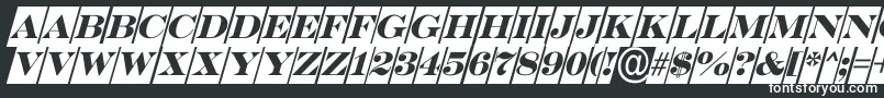 Шрифт SerifertitulcmoblRegular – белые шрифты на чёрном фоне