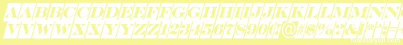 SerifertitulcmoblRegular Font – White Fonts on Yellow Background