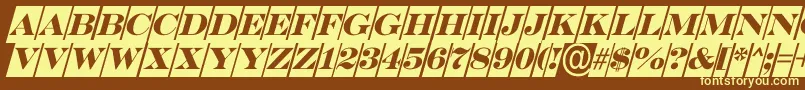 SerifertitulcmoblRegular Font – Yellow Fonts on Brown Background