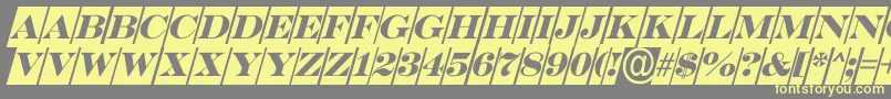 SerifertitulcmoblRegular Font – Yellow Fonts on Gray Background