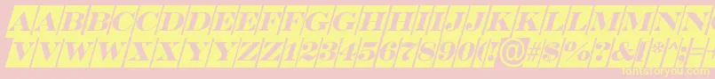 SerifertitulcmoblRegular Font – Yellow Fonts on Pink Background