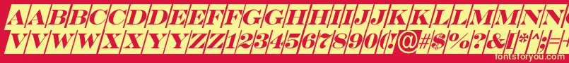 SerifertitulcmoblRegular Font – Yellow Fonts on Red Background