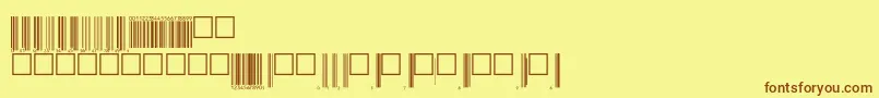 V200001-fontti – ruskeat fontit keltaisella taustalla