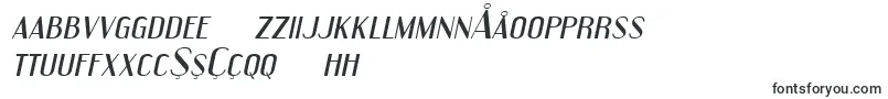 フォントEngebrechtreExpandedItalic – ウズベク文字