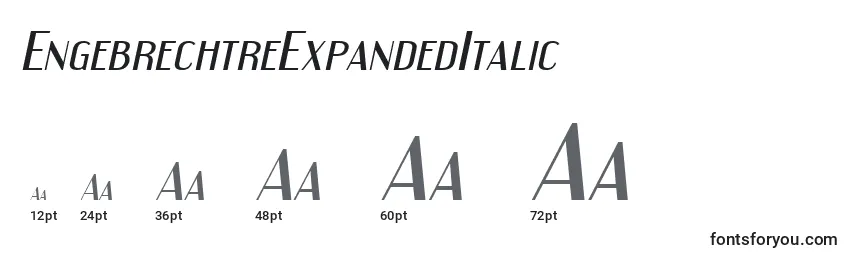 Größen der Schriftart EngebrechtreExpandedItalic