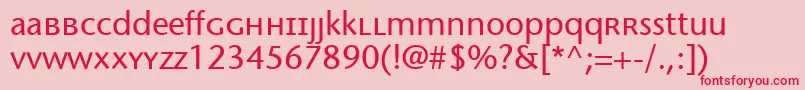 Migrainesans Font – Red Fonts on Pink Background