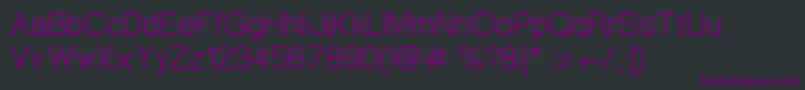 Fonte OctoveticaFree – fontes roxas em um fundo preto