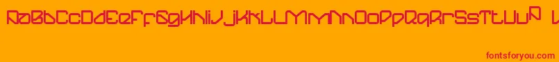 Raysha Font – Red Fonts on Orange Background