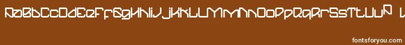 Шрифт Raysha – белые шрифты на коричневом фоне