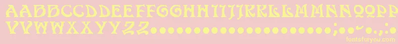 Volan Font – Yellow Fonts on Pink Background