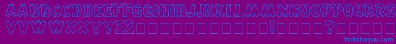 Driftwood Font – Blue Fonts on Purple Background