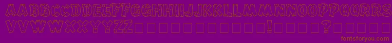 Driftwood Font – Brown Fonts on Purple Background