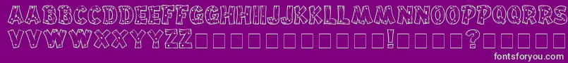 Driftwood Font – Green Fonts on Purple Background