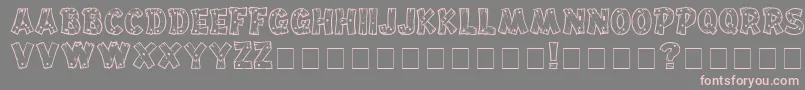 Driftwood Font – Pink Fonts on Gray Background