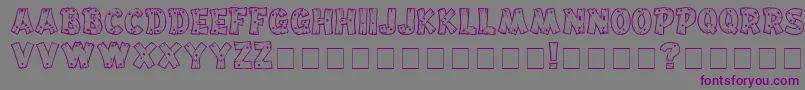 Driftwood Font – Purple Fonts on Gray Background