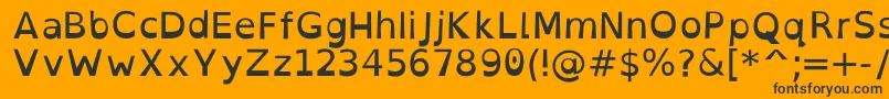 OpendyslexicRegular Font – Black Fonts on Orange Background
