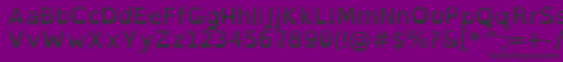 OpendyslexicRegular-fontti – mustat fontit violetilla taustalla