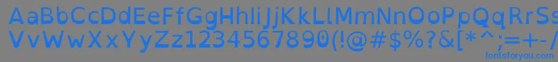 フォントOpendyslexicRegular – 灰色の背景に青い文字