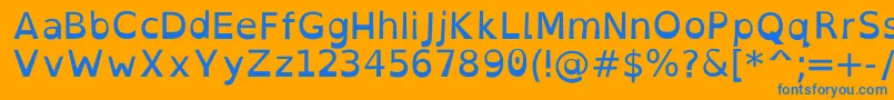 OpendyslexicRegular Font – Blue Fonts on Orange Background