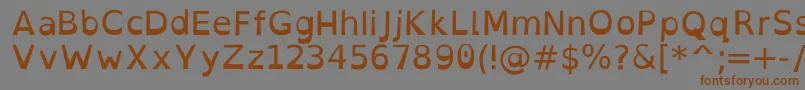 OpendyslexicRegular-Schriftart – Braune Schriften auf grauem Hintergrund