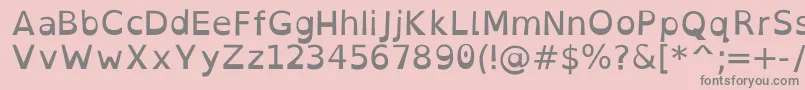 OpendyslexicRegular-fontti – harmaat kirjasimet vaaleanpunaisella taustalla