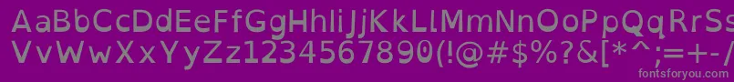 OpendyslexicRegular Font – Gray Fonts on Purple Background