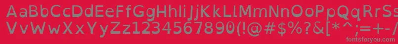 OpendyslexicRegular Font – Gray Fonts on Red Background