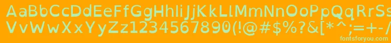 OpendyslexicRegular Font – Green Fonts on Orange Background