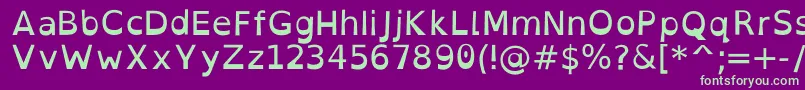OpendyslexicRegular Font – Green Fonts on Purple Background