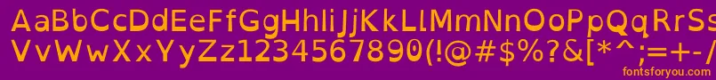 OpendyslexicRegular Font – Orange Fonts on Purple Background
