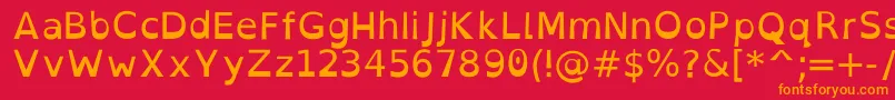OpendyslexicRegular Font – Orange Fonts on Red Background