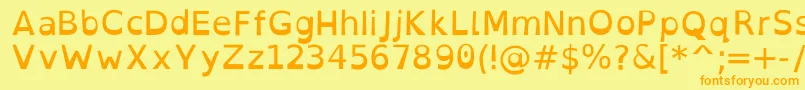 OpendyslexicRegular Font – Orange Fonts on Yellow Background