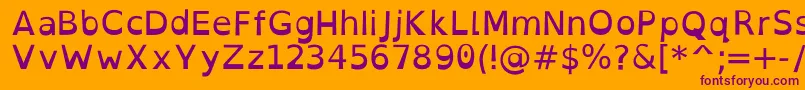 OpendyslexicRegular Font – Purple Fonts on Orange Background