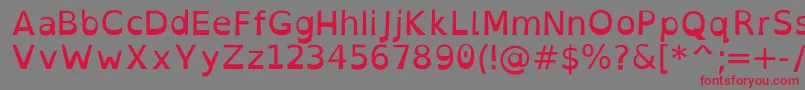 OpendyslexicRegular Font – Red Fonts on Gray Background