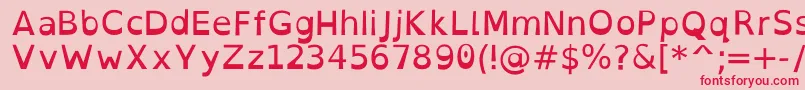 フォントOpendyslexicRegular – ピンクの背景に赤い文字