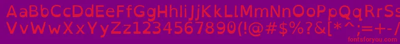 OpendyslexicRegular Font – Red Fonts on Purple Background