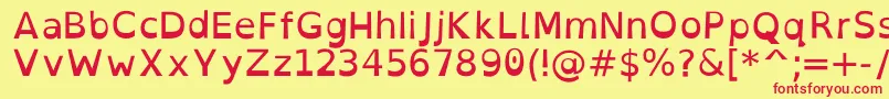 OpendyslexicRegular Font – Red Fonts on Yellow Background