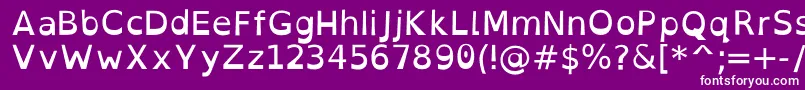 OpendyslexicRegular Font – White Fonts on Purple Background