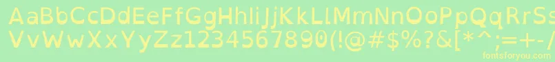 OpendyslexicRegular Font – Yellow Fonts on Green Background