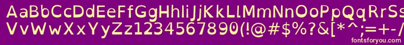 OpendyslexicRegular Font – Yellow Fonts on Purple Background