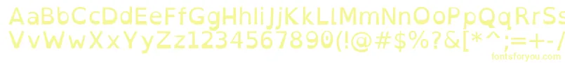 フォントOpendyslexicRegular – 白い背景に黄色の文字