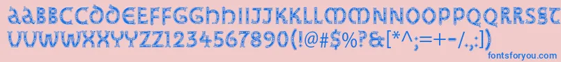 Studzstd Font – Blue Fonts on Pink Background