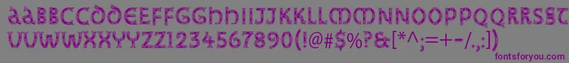 Studzstd Font – Purple Fonts on Gray Background
